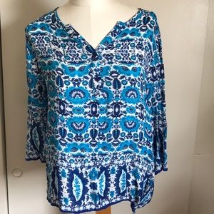 Blue floral  Lucy & laurel med anthro